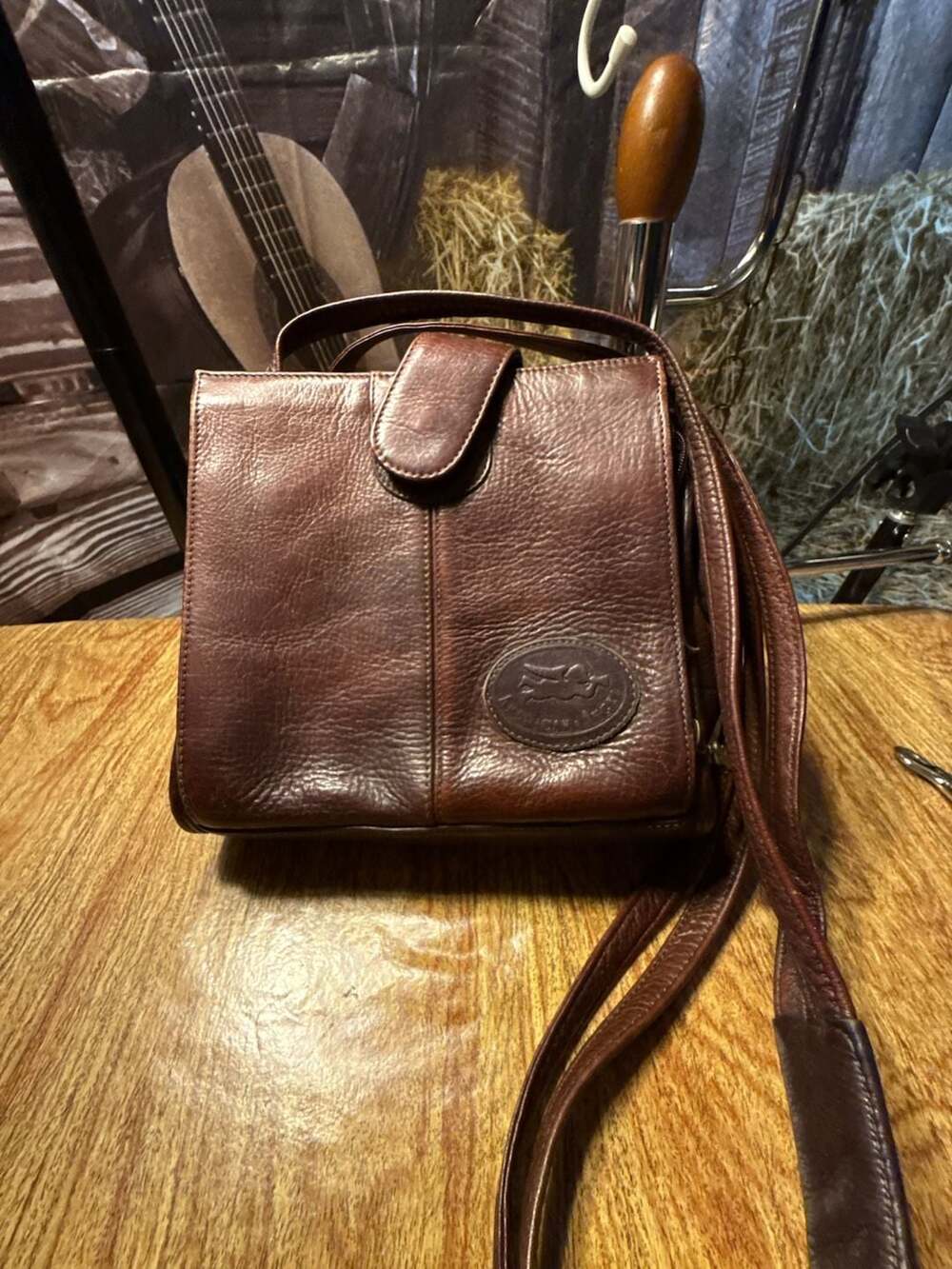 American Angel Genuine Leather Structured Shoulder Bag